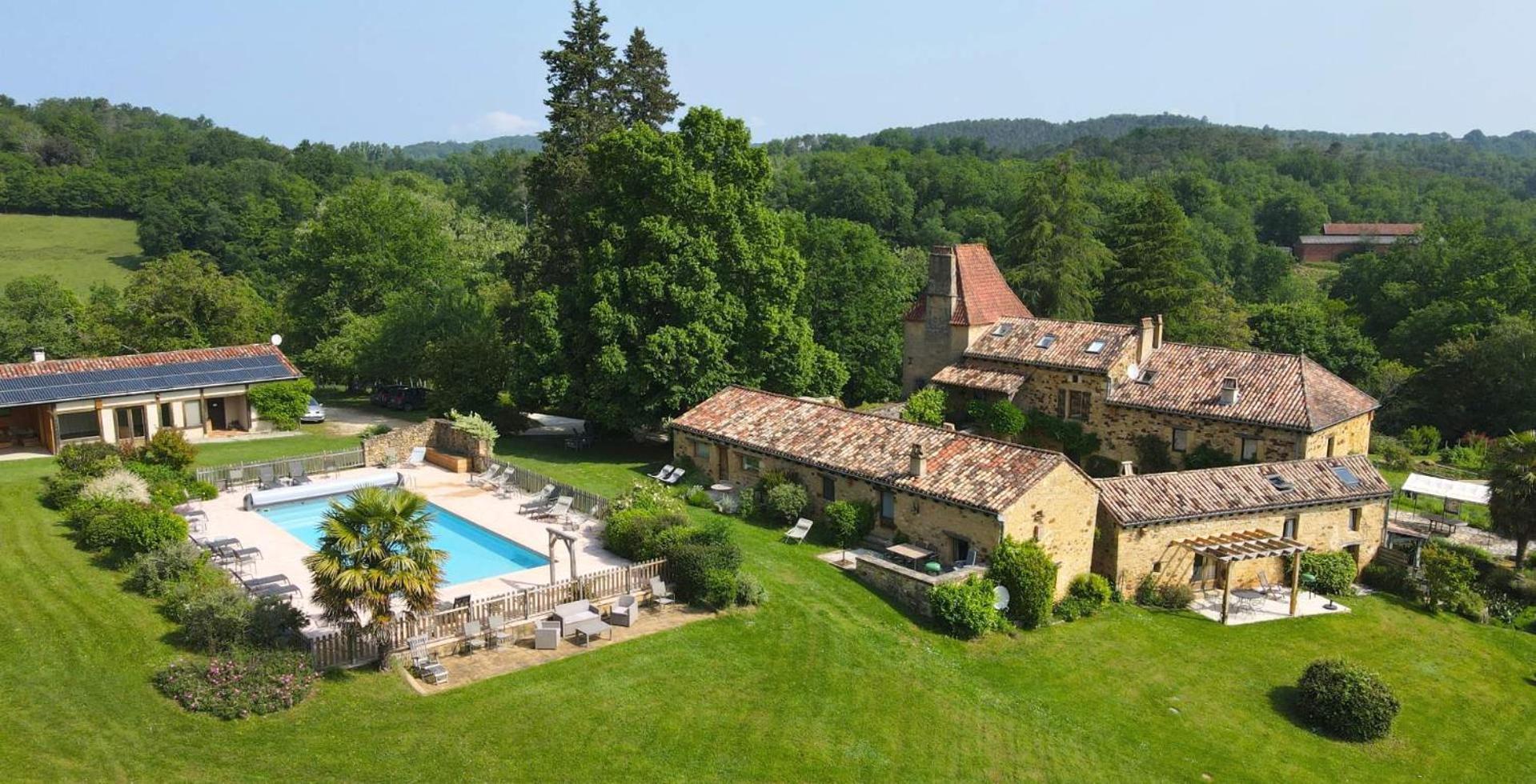 Domaine De Cournet Haut, A 17Th Century Property Set On A Calm, Idyllic Domain With Pool, Tennis, Bikes And More Les Vauries Exteriör bild